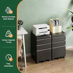 Letaya 3 Drawer Mobile File Cabinet - Image 7