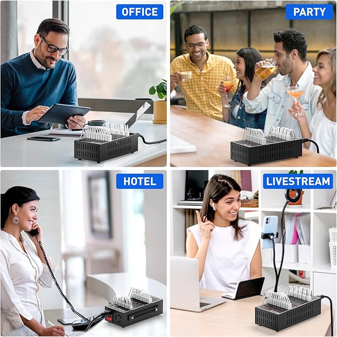 250W Charging Station for Multiple Devices, Stations for MacBook, Android Cell - Image 7