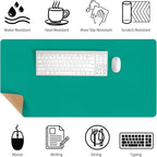 Bloss Green Desk Mat, Leather Desk Pad, Desk Matt - Image 4