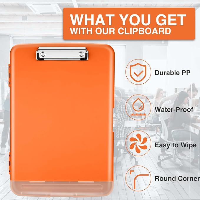 Sooez Clipboards with Storage, High Capacity Clip Boards 8.5x11 with Storage - Image 4