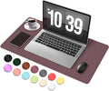 Desk Pad Protector, Leather & Suede Desk Mat, Non-Slip Desk Pad Mat, Large by BLESWIN