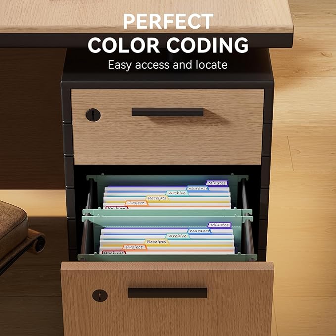 ThinkTex Plastic Expanding Hanging File Folders, 7 Innovative 1.2" Accordion - Image 5