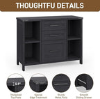 Vabches File Cabinet with 3 Drawers, Farmhouse Lateral File Cabinet Fits Files - Image 7
