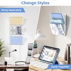 SUPEASY Clear Acrylic Single Pocket, Large Plastic Hanging Wall Mount File - Image 3