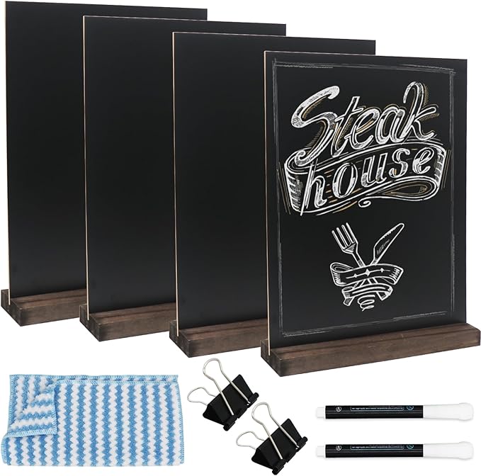 GUKBIAY Tabletop Chalkboard Sign by GUKBIAY