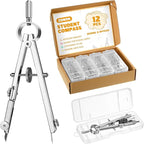 Zonon 12 Pcs Compass for Geometry Compass Bulk for Classroom Math Students - Image 2