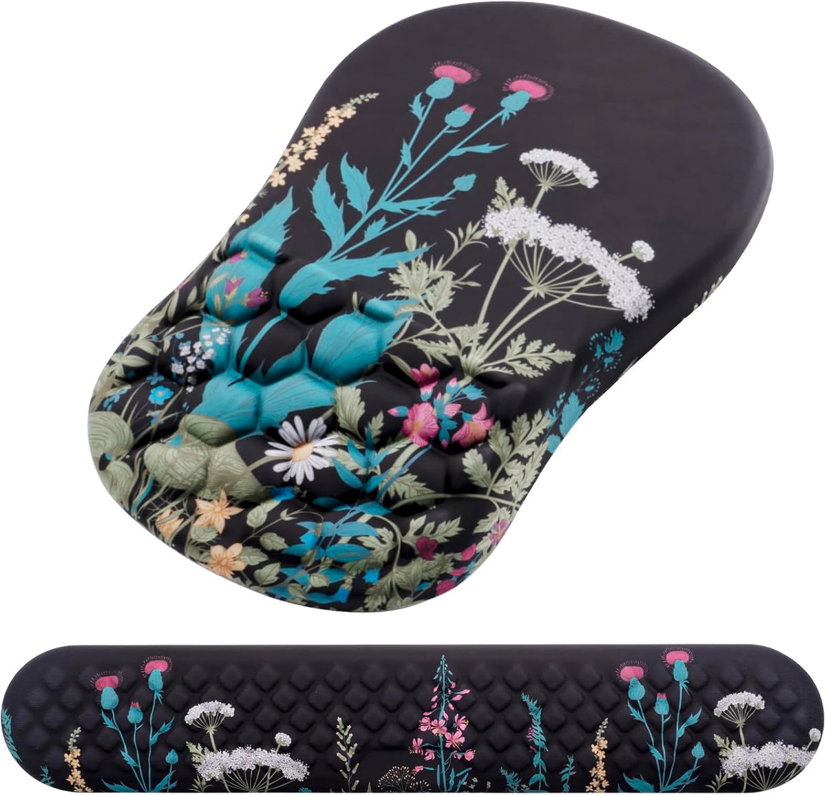 Mouse Pad Wrist Support, Laokiiy 2 in1 Keyboard Wrist Rest+ Ergonomic Mouse P...