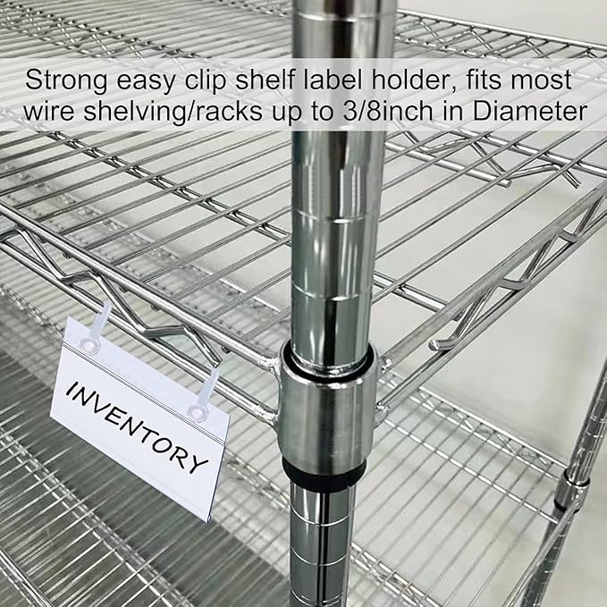 ChanQnTon Plastic Shelf Labels, 3.94 * 1.57inch 60pcs Label Holders - Image 5