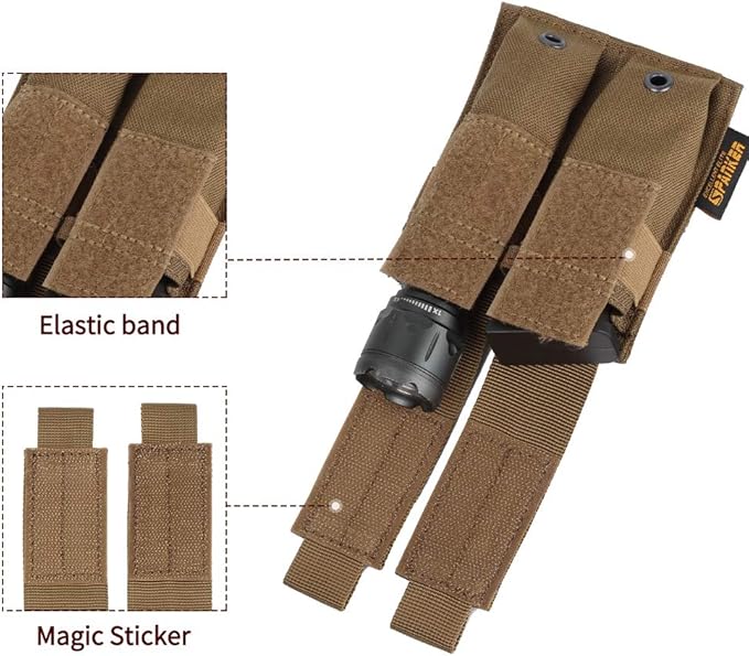 EXCELLENT ELITE SPANKER Molle Single/Double Pistol Mag Pouch Tactical Magazine - Image 4