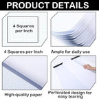 gisgfim Large Engineering Graph Paper Pad 22x 17 Landscape 4 X 4 Blue Grid Pad - Image 4