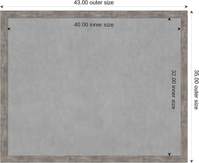 Amanti Art Silver Framed Magnetic Board 35x43 X-Large Vision Board - Image 3
