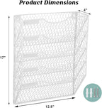 EASEPRES Mail Organizer Wall Mount Hanging File Holder Storage, Metal Chicken - Image 2