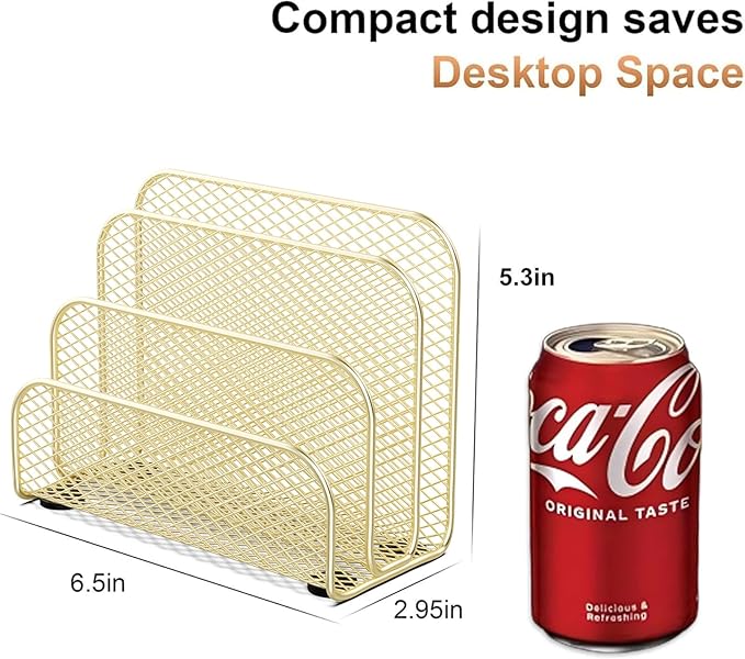 gianotter Mail Organizer Countertop, Metal File Holder - Image 6