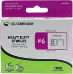 Surebonder 11038 Heavy Duty Duo-Fast Type, 3/8-Inch Leg Length, .485-Inch Crown Staple, 1000 Count
