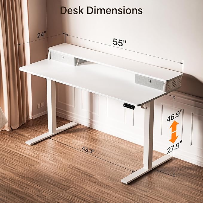 Kingant 55 x 24 Inch Electric Standing Desk - Image 3
