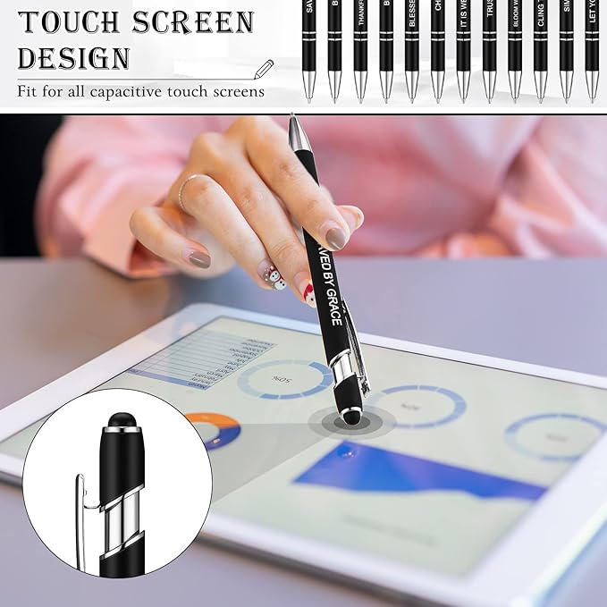 Zonon 12 Pcs Inspirational Pens Bulk Funny Ballpoint Pen - Image 5
