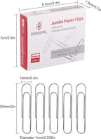 PAPERPAL Paperclips for Office School & Personal Use, Jumbo Smooth Paper Clip - Image 2