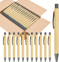 lyforx 200 Pack Bamboo Pens Bulk Wooden Bamboo Pens Engraving Wooden Ballpoint