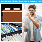 File Folder Tabs, Paxcoo 50 Sets Hanging File Folder Labels Tabs and Inserts - Image 5