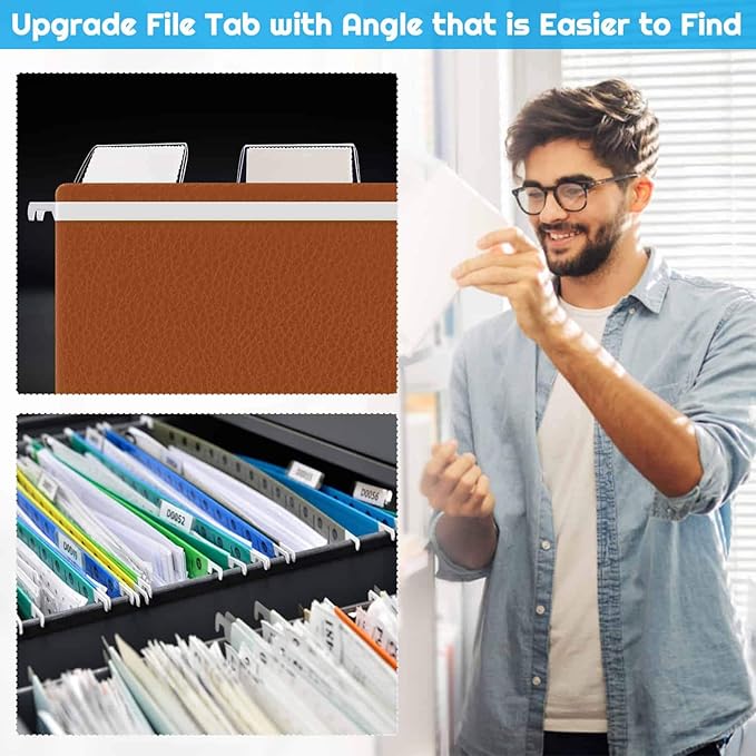 File Folder Tabs, Paxcoo 50 Sets Hanging File Folder Labels Tabs and Inserts - Image 5
