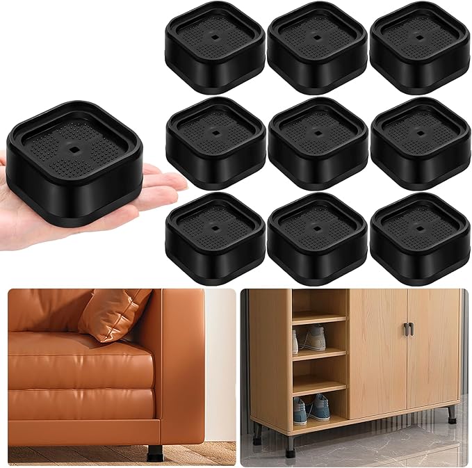 shouwuhho 9 Pack Furniture Risers Adjustable Bed Risers Heavy Duty Lifts Height by EnjoyLifeEnjoyHappiness