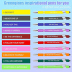 Greengines 10 Pcs Inspirational Pens Bulk, Motivational Ballpoint Pen - Image 4