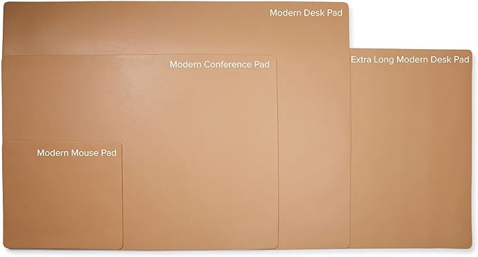 Leatherology Premium Tan Full Grain Leather Modern Conference Pad – Slim Desk - Image 3