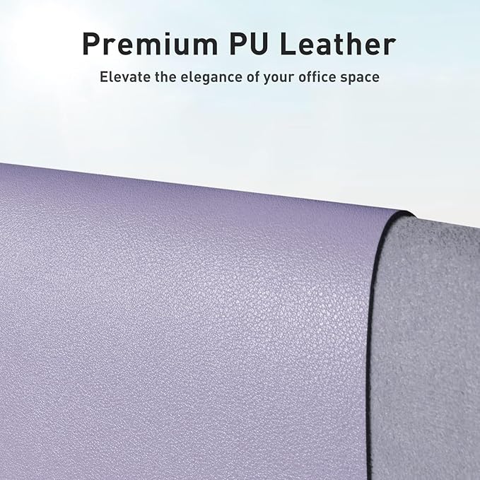 Aothia Faux Leather Desk Mat – Large Mouse Pad, Non-Slip PU Leather Blotter - Image 2