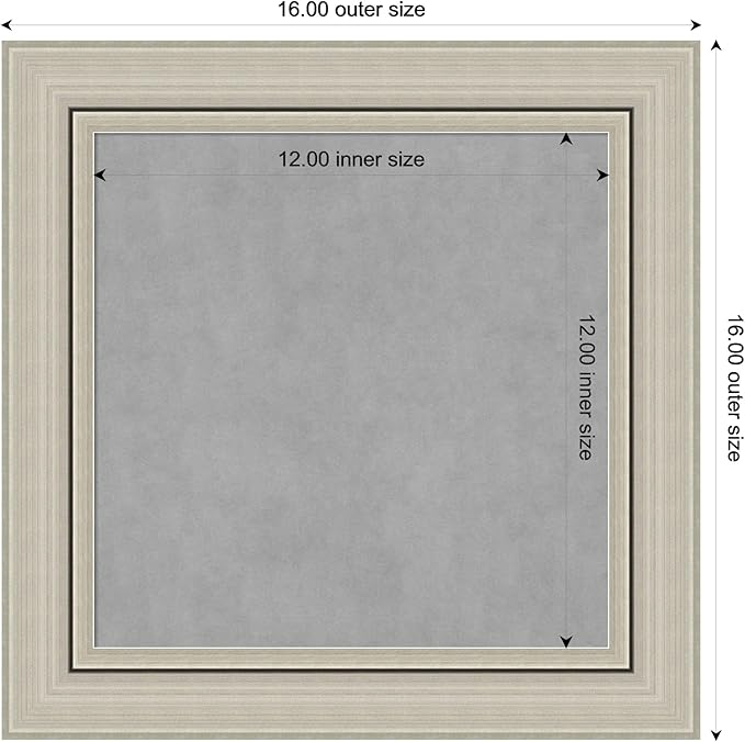Amanti Art Silver Framed Magnetic Board 16x16 X-Small Vision Board - Image 4