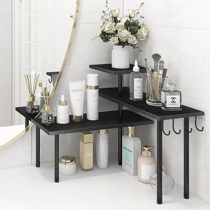 Homode Bathroom Counter Organizer Corner Shelf, Kitchen Countertop Organizer by Homode