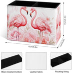 Famame Pink Flamingos Flowers Pencil Holder - Image 4