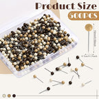 WILLBOND 500 Pack Map Push Pins Map Tacks Small Round Head Push Pins Thumb Tacks - Image 2