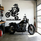 Custom Motorcycle Metal Signs Personalized Dirt Biker Name Sign Custom Garage - Image 2
