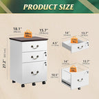 DEVAISE File Cabinet 3-Drawer, Small Office Furniture - Image 3