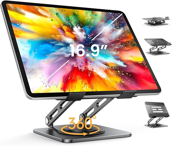 LOXP Adjustable Tablet Stand, 360 Rotating iPad Stand by LOXP