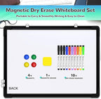Monthly Calendar Whiteboard, Magnetic Dry Erase Board, Double-Sided White Board - Image 2