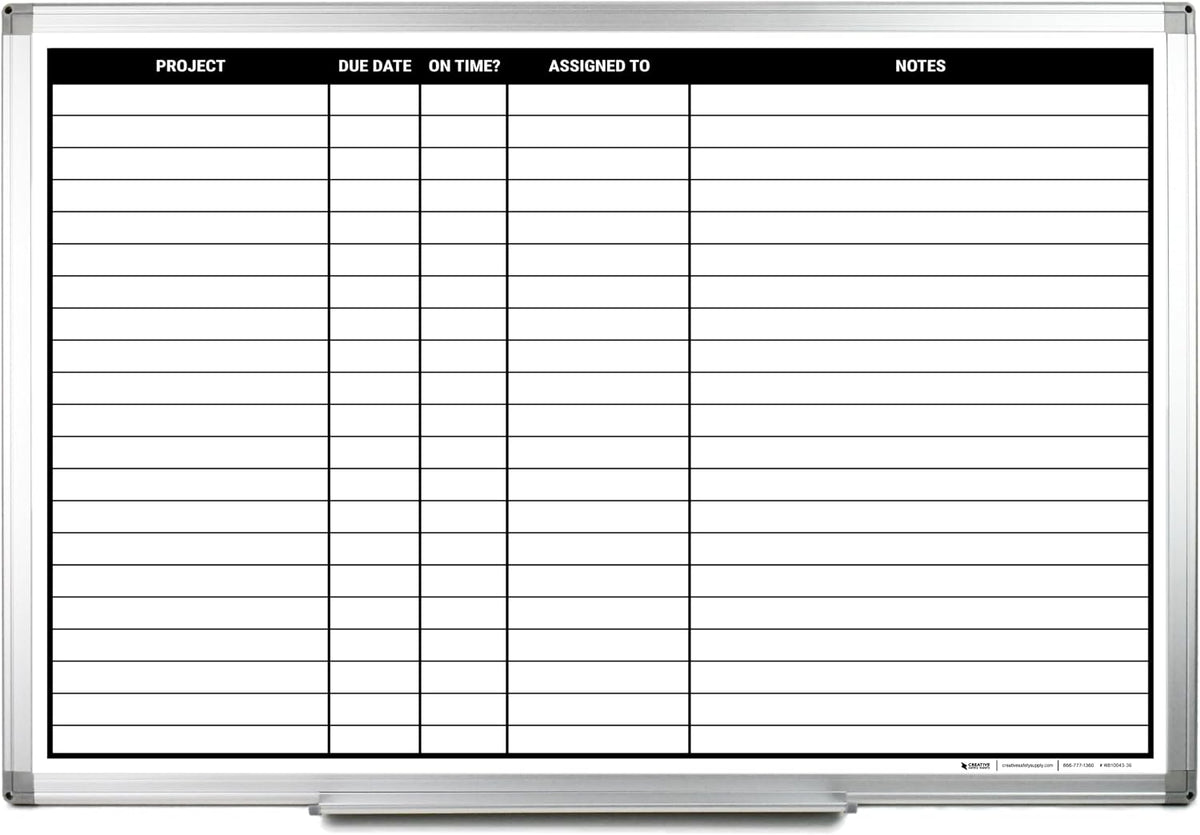 Project Planning Whiteboard (36in x 24in)