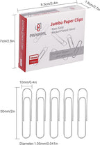 PAPERPAL Paperclips for Office School & Personal Use, Jumbo Nonskid Paper Clip - Image 2