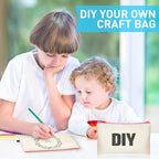Reginary 80 Pack Canvas Zipper Makeup Bags Bulk Pencil Pouches Blank DIY Craft - Image 4