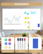 72"X 40" Large Magnetic Dry Erase Whiteboard, Removable Wall Hanging Board - Image 5