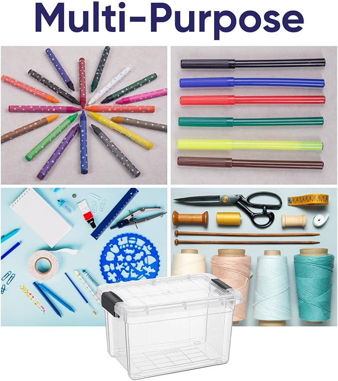 Superio Mini Storage Container Plastic Crayon Box Art Supplies and Sewing Case - Image 4