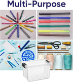 Superio Mini Storage Container Plastic Crayon Box Art Supplies and Sewing Case - Image 4