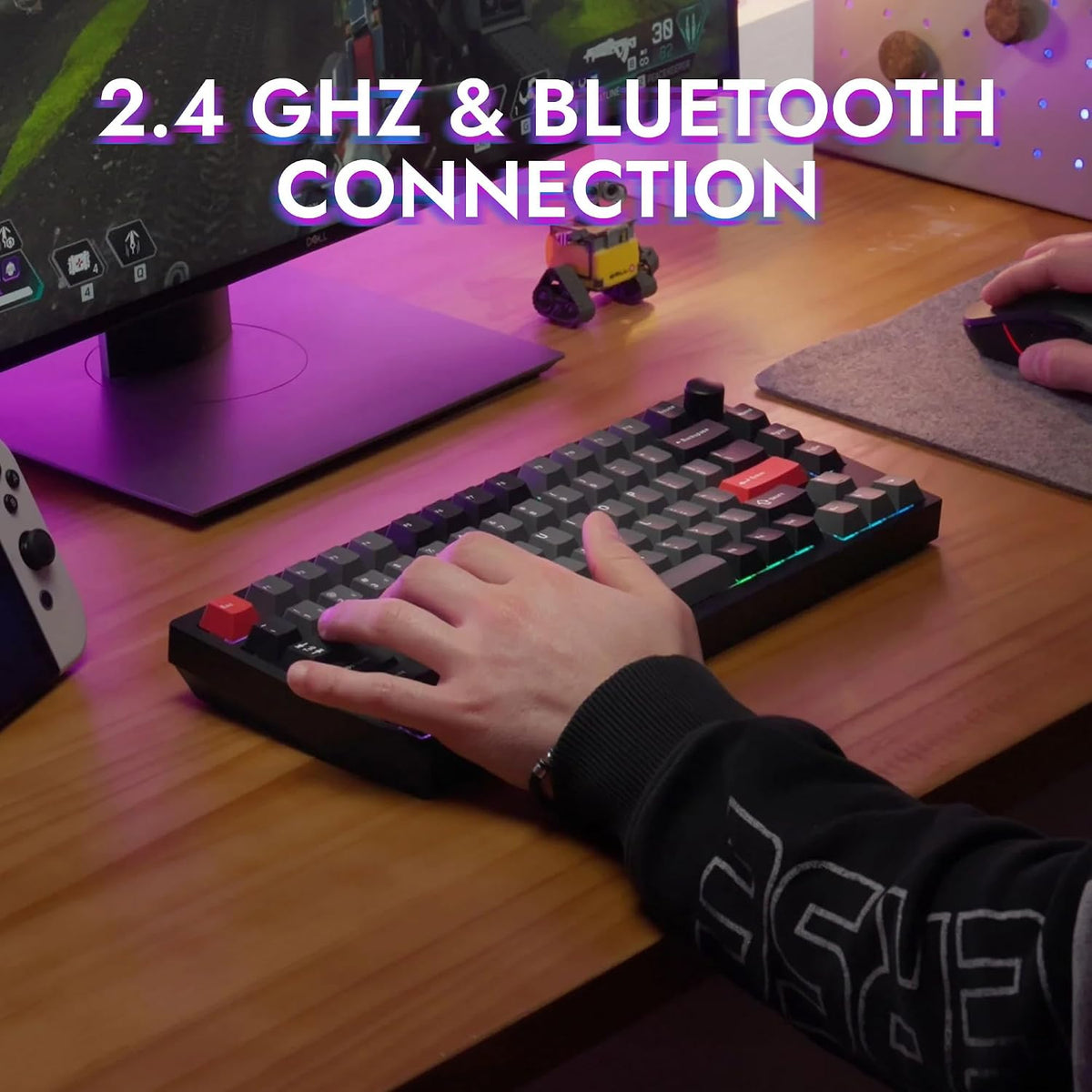 LEMOKEY P1 Pro Wireless Custom Mechanical Keyboard, Full Aluminum 2.4 GHz Blu...