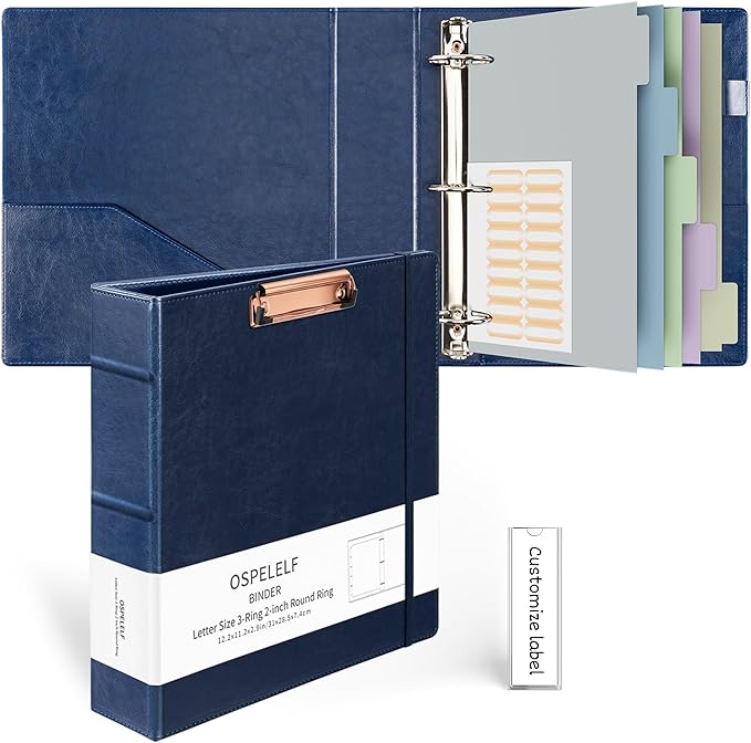 Ospelelf 3 Ring Binder With Clipboard by OspelelfOfficeSupplies