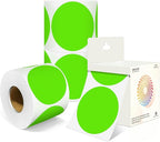 3 Inch Round Colored Dot Stickers, 4 Rolls in Dispenser Box by Unknown