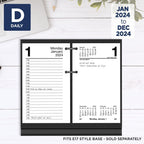 AT-A-GLANCE 2024 Daily Desk Calendar Refill, 3-1/2" x 6", Standard, Loose-Leaf (E7175024)