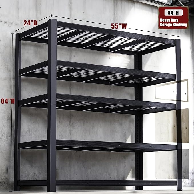 ZEUKMXOO Heavy Duty Garage Shelving, 5-Tier Storage Shelves, 3050LBS Capacity - Image 3