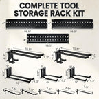 garage tool organizer wall mount, 49.5 inch heavy, package contents