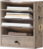 HOOBRO Wall File Organizer, Mail Organizer Wall Mounted, Wooden Mail Sorter - Image 9