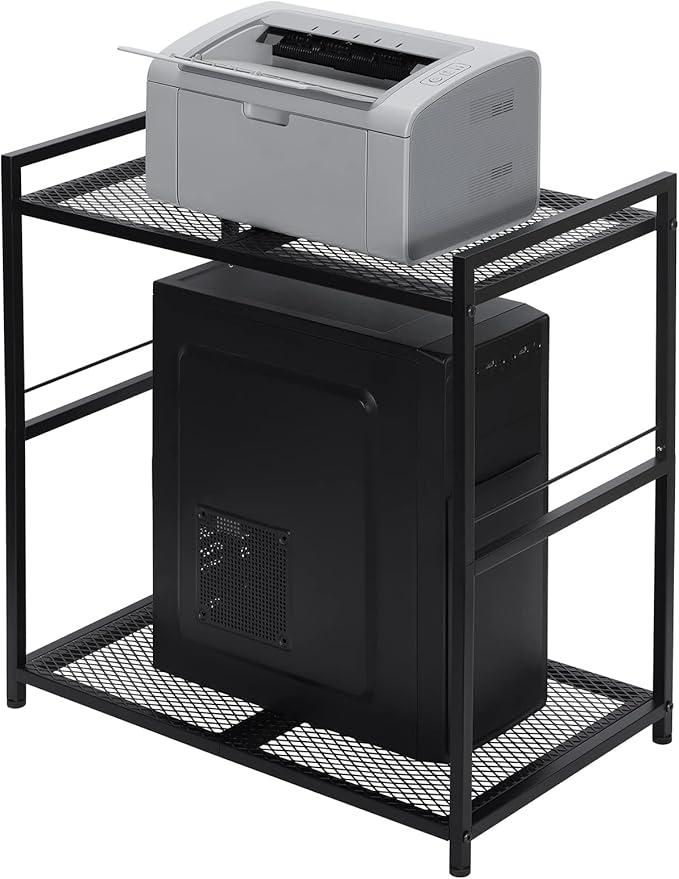 OYEAL Computer Tower Stand, PC Tower Stand Metal Rolling Cart Holds up to 40lbs by OYEAL